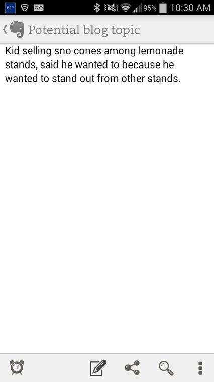 The actual note I wrote in Evernote.