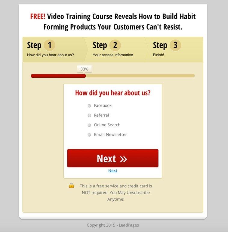 Survey Landing Page