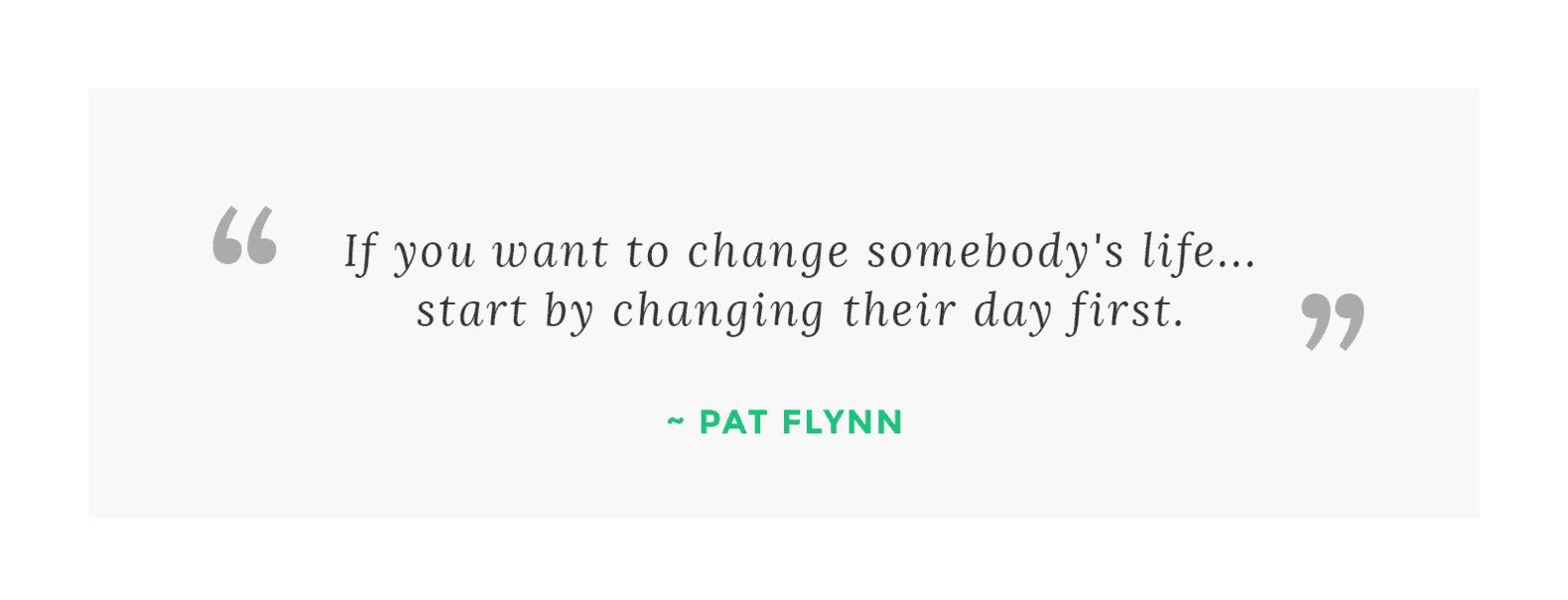 “I think that this quote really sums it up because I think a lot of people want to make big changes but it always starts with that small thing