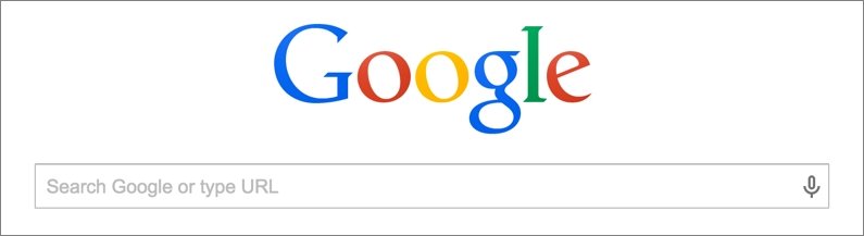 Google’s search engine query form field