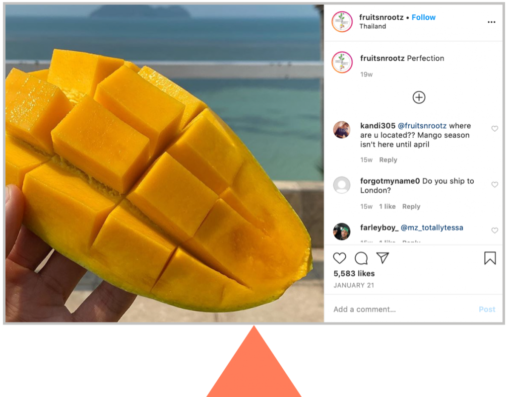 Mango photo on Instagram