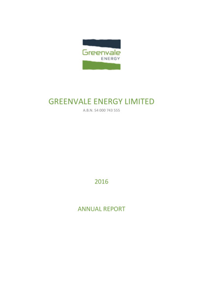 ASX:GRV - Annual Report to Shareholders