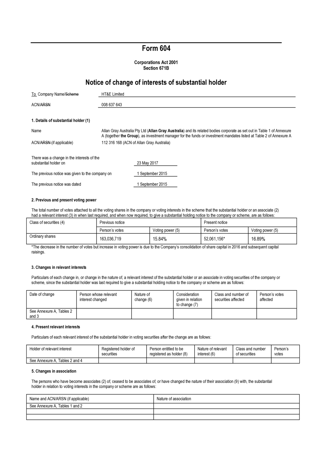 ASX:A1N - Change in substantial holding