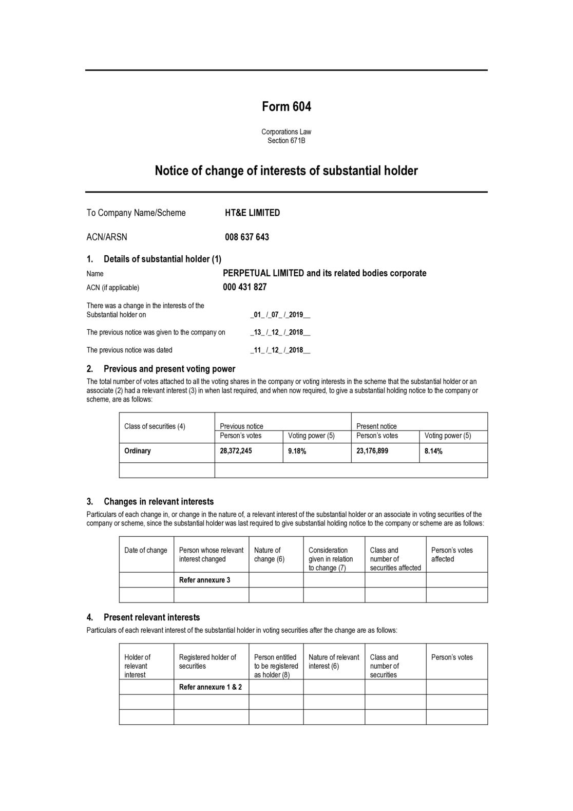 ASX:A1N - Change in substantial holding from PPT