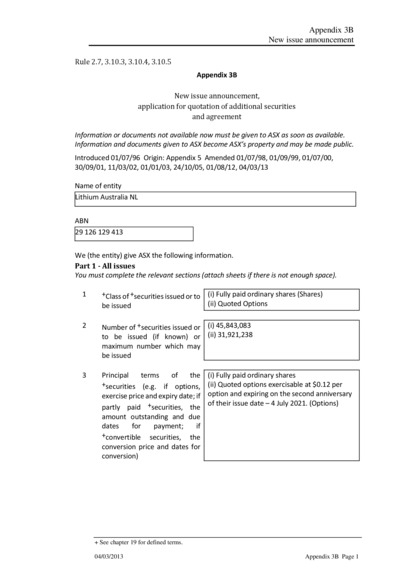 ASX:LIT - Appendix 3B