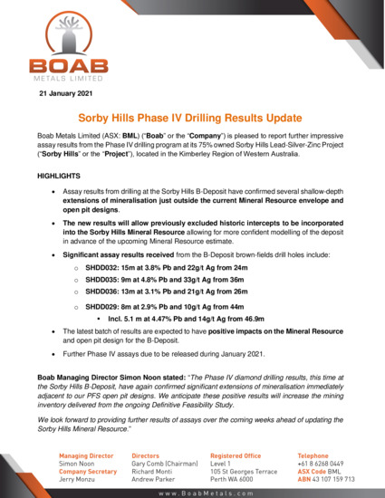 ASX:BML - Further Extensions Confirmed Outside of Current Resource
