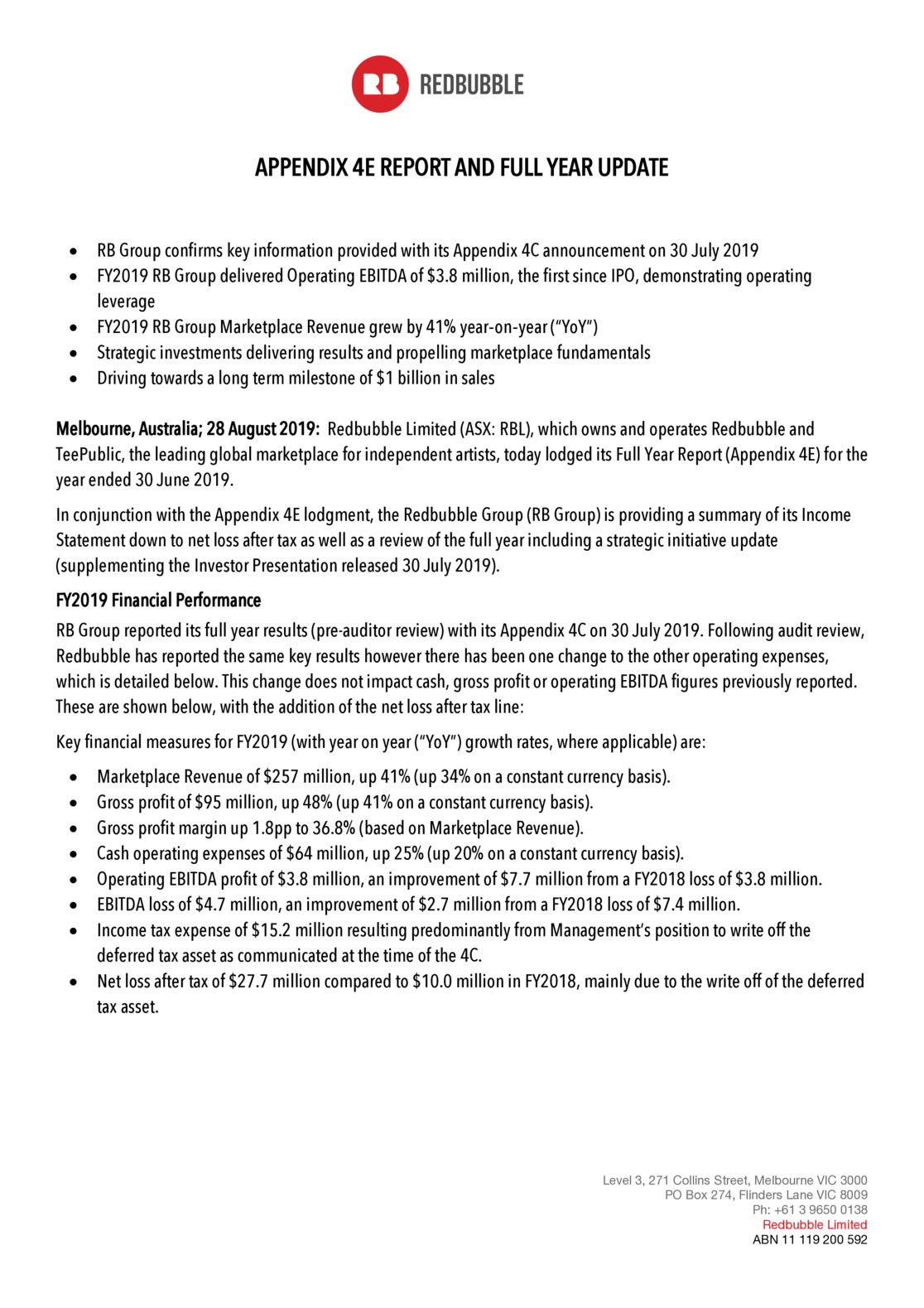 ASX:ATG - Preliminary Final Report