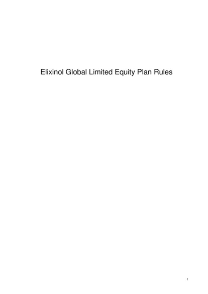ASX:EXL - Equity Plan Rules