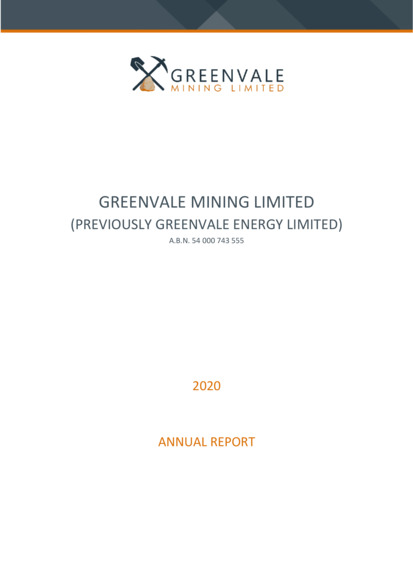 ASX:GRV - Annual Report to Shareholders