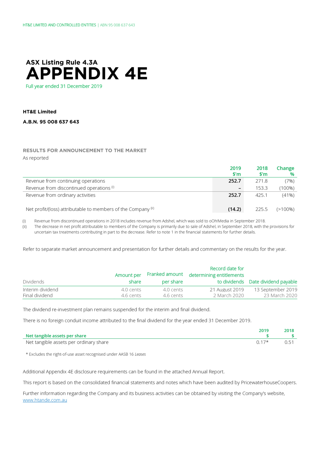 ASX:A1N - Preliminary Final Report