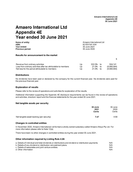 ASX:3DA - Appendix 4E and Audited Financial Report