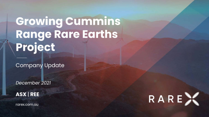 ASX:REE - RareX Investor Presentation