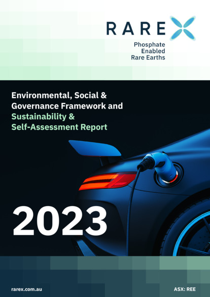 ASX:REE - RareX Sustainability Report 2023