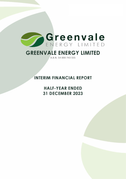 ASX:GRV - Half Yearly Report and Accounts