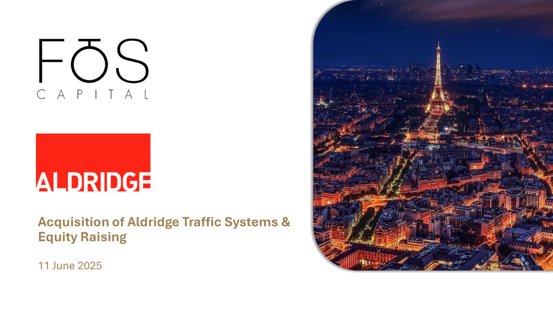 ASX:FOS - FOS - ATS Acquisition Presentation