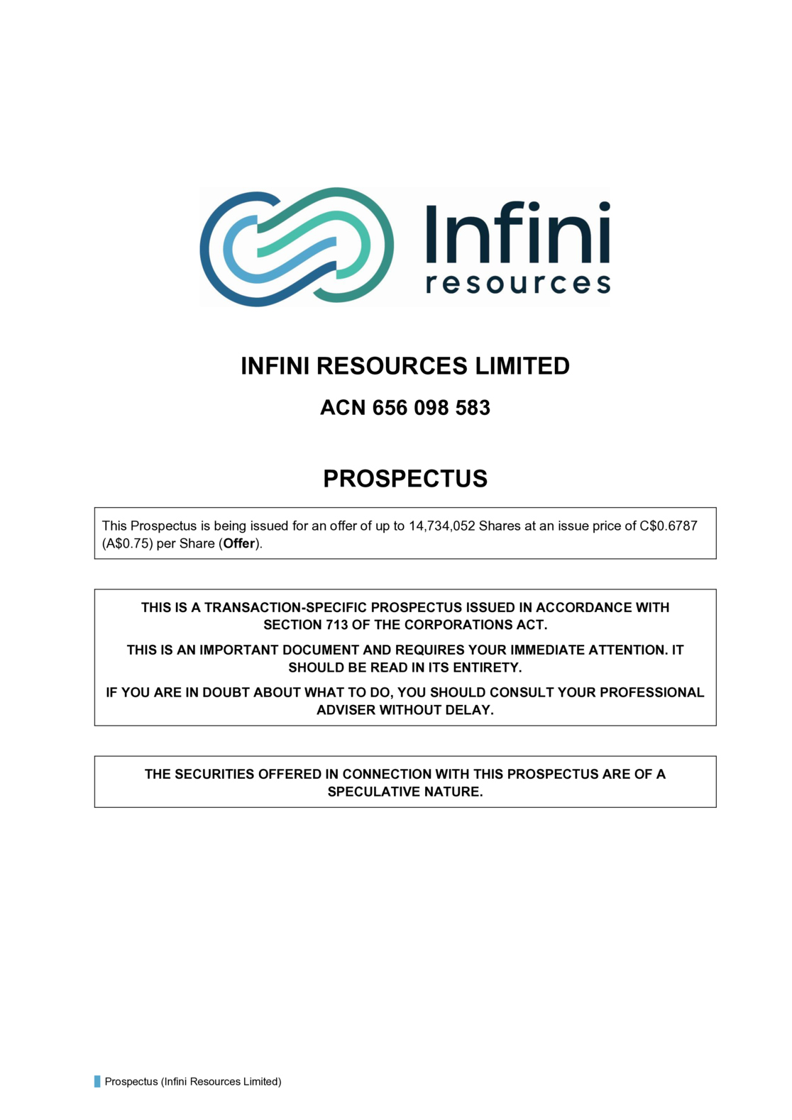 ASX:I88 - Prospectus