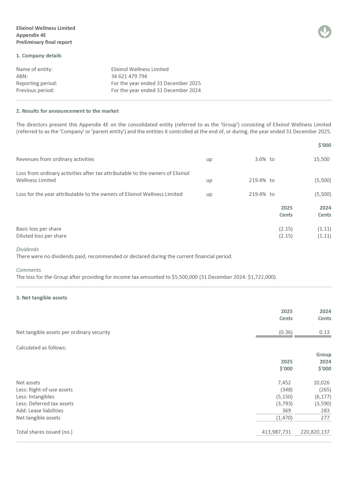 ASX:EXL - FY25 Appendix 4E and Annual Report