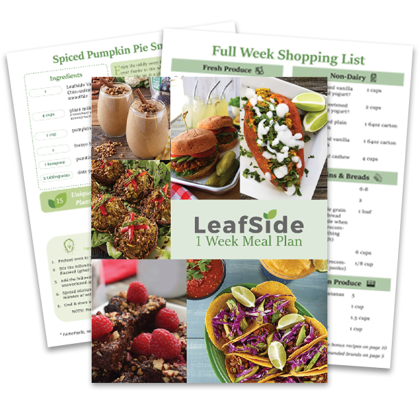 LeafSide 1 Week Meal Plan