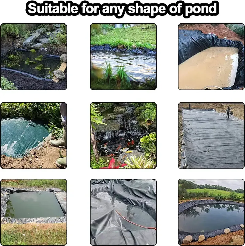 พลาสติกปูบ่อ HDPE สีดำ หนา 300 ไมครอน (0.3 มม.) 7