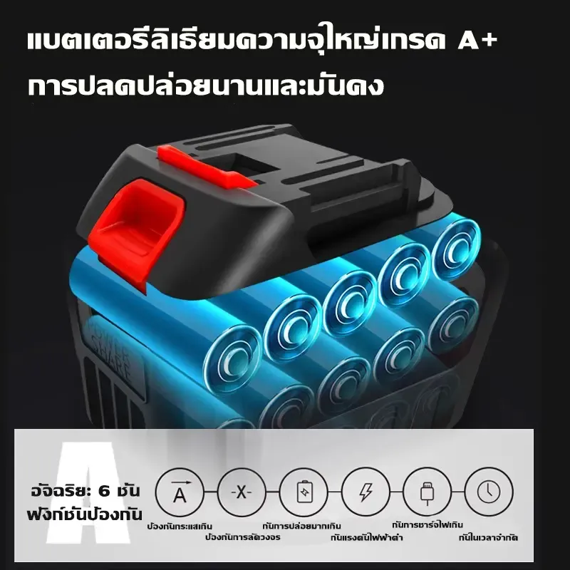 เครื่องตัดแต่งพุ่มไร้สาย 399V (แบตคู่) 2