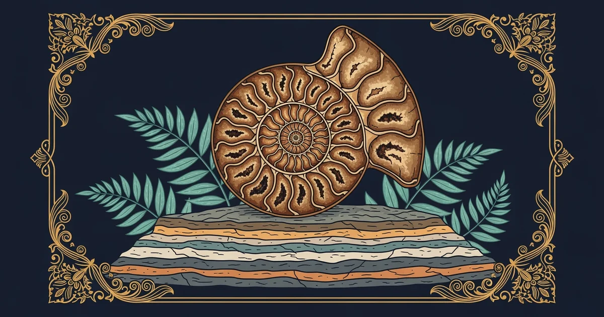 An ammonite fossil.