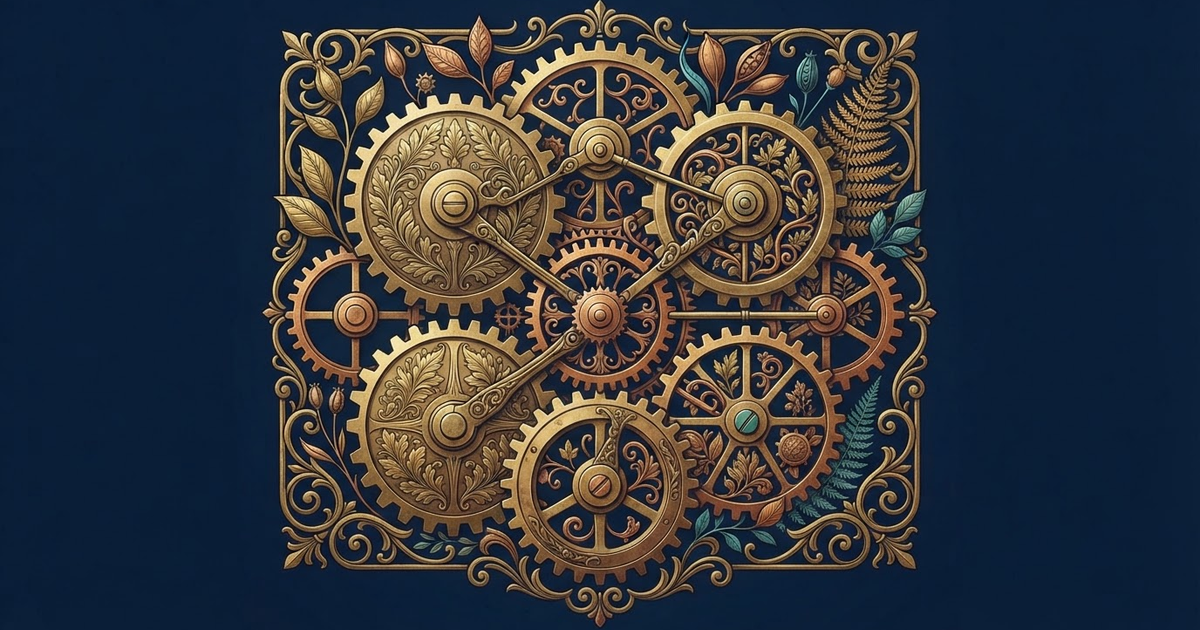 A mechanical cipher device featuring multiple rotating brass rings with alphabet letters engraved on each edge.