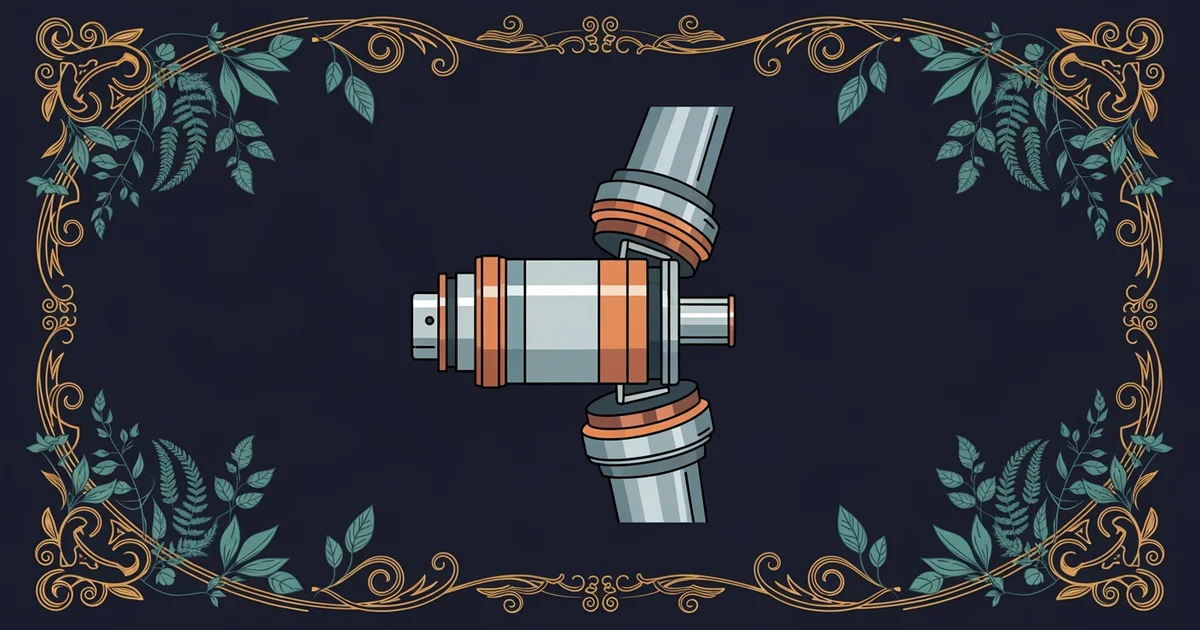 A piezoelectric actuator diagram, Victorian botanical illustration style, representing a Learning Whistle learning path on energy-efficient actuation systems.