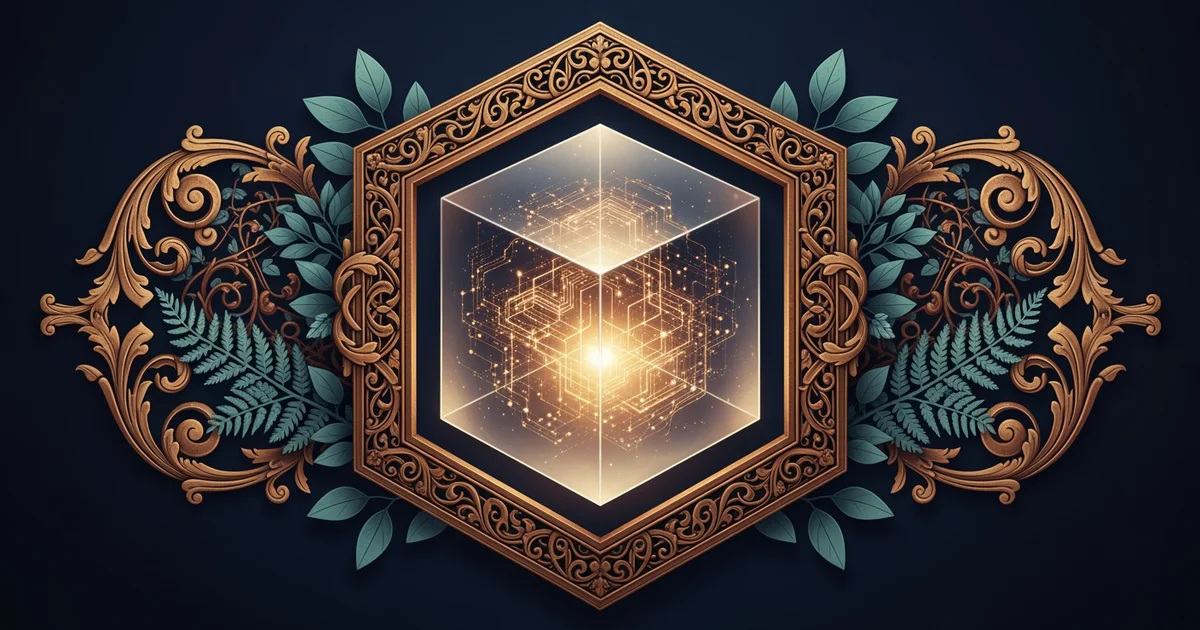 Digital financial data within a protective glass cube, Victorian botanical illustration style, representing a Learning Whistle learning path on Fintech Regulatory Sandbox Navigation.