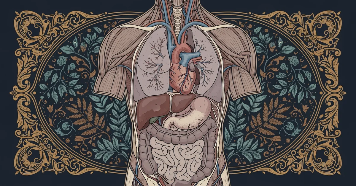 Human torso cross-section.