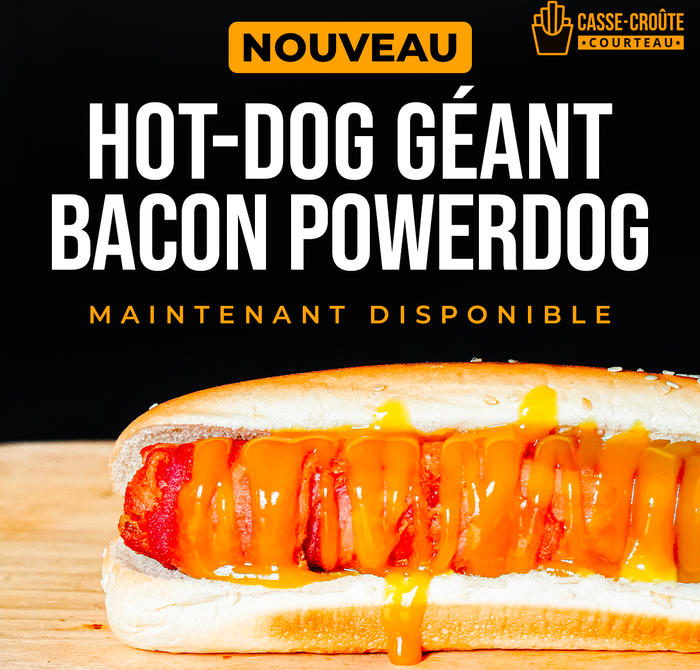 Hot-dog géant Powerdog Bacon 🌭🥓