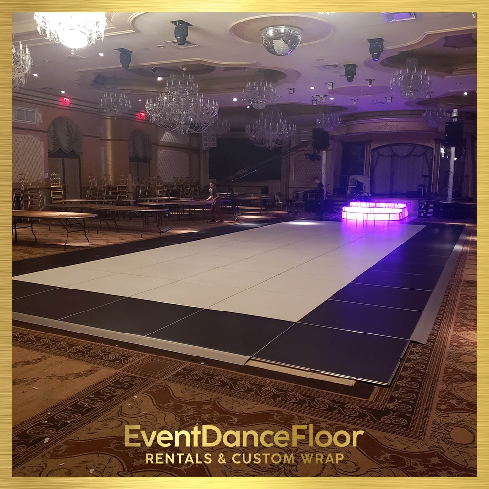How can ambient LED dance floors enhance the atmosphere of a dance event or party?