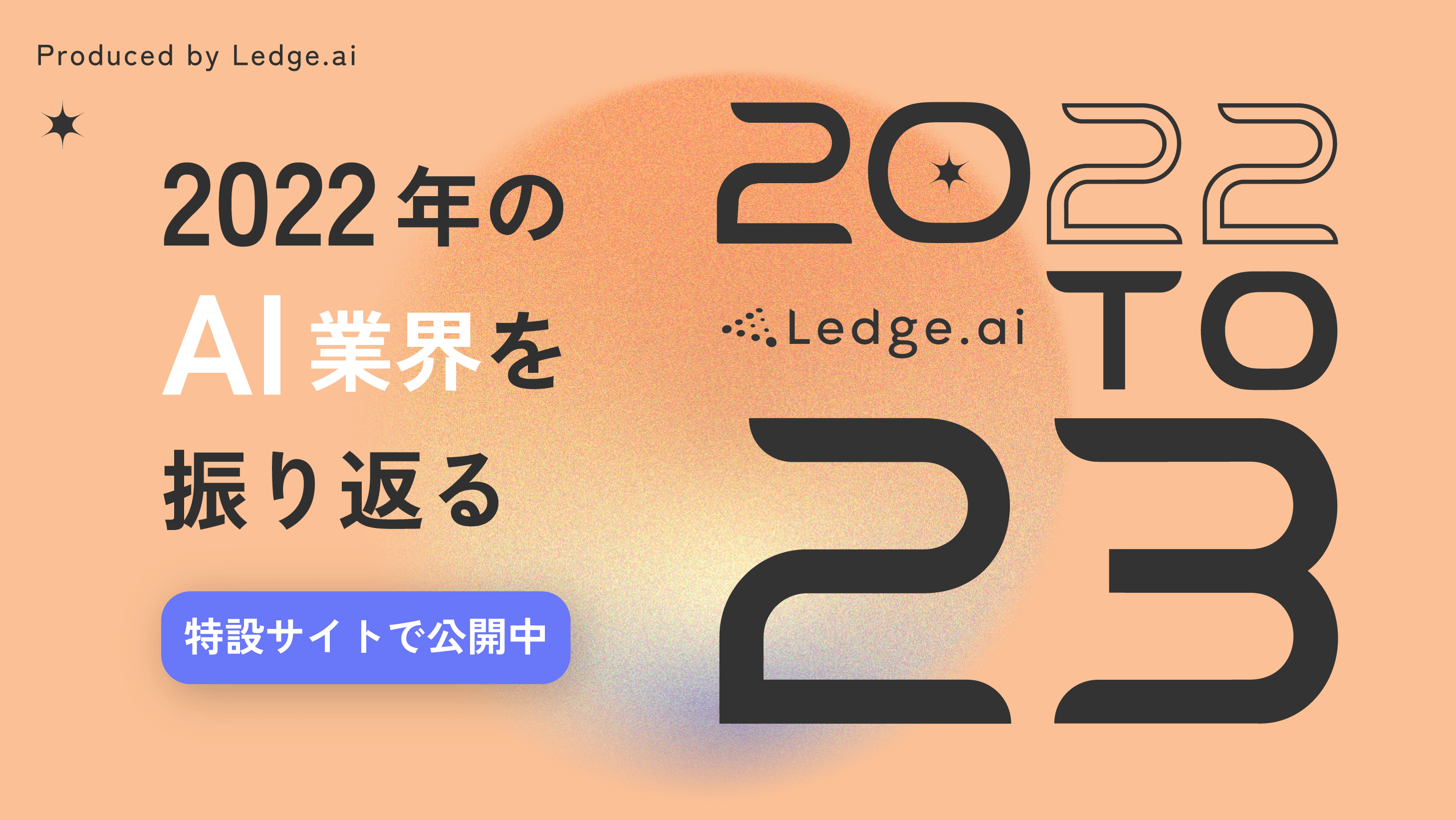 【延長公開】2022年のAI関連ニュースなどをまとめた特設サイト「Ledge.ai 22to23」のサムネイル画像