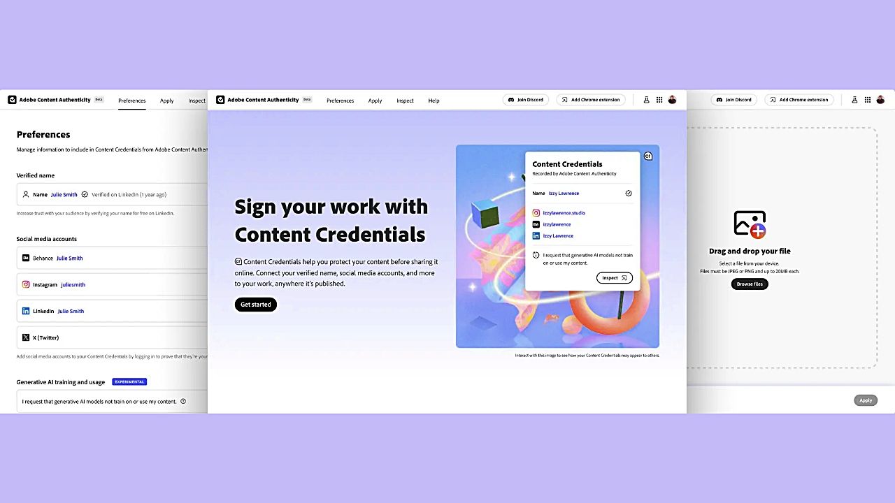 クリエイター支援を強化するAdobe、帰属情報の保護・作品の信頼性を可視化するWebアプリ「Adobe Content Authenticity」を公開のサムネイル画像