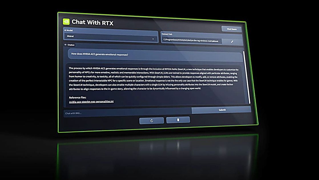 NVIDIAが無料のチャットボットAI「Chat With RTX」をリリース、GeForce RTX GPU搭載PCで利用可能のサムネイル画像