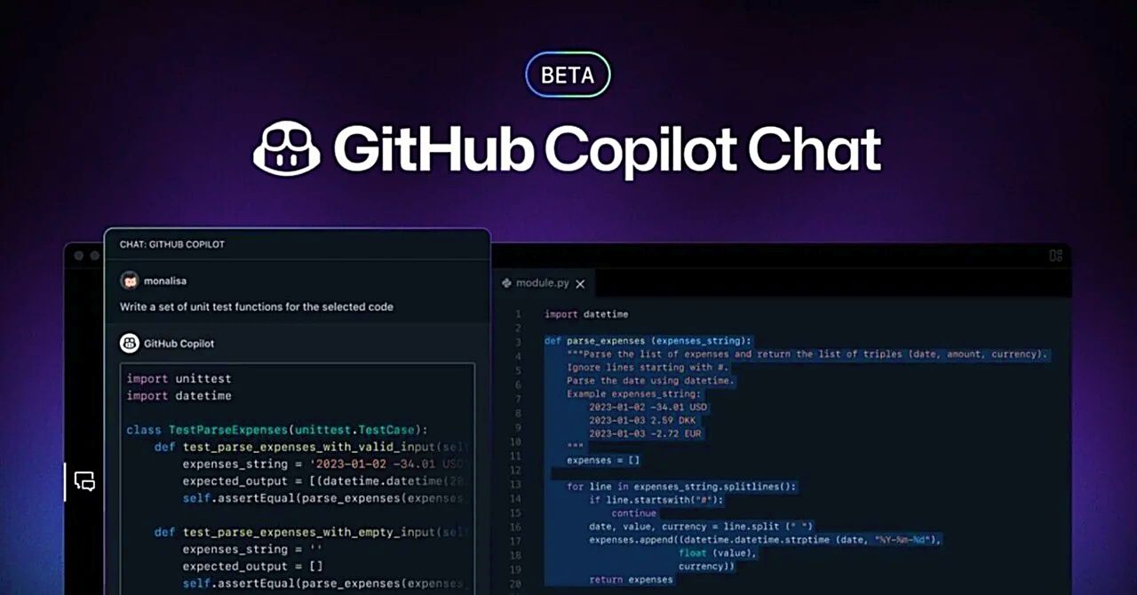 GitHub 全個人向けユーザーに無償で提供「GitHub Copilot Chat」ベータ版提供のサムネイル画像