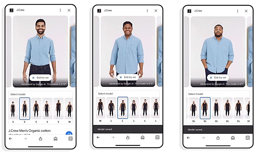 Google、AIバーチャル試着機能をメンズトップスに拡張のサムネイル画像