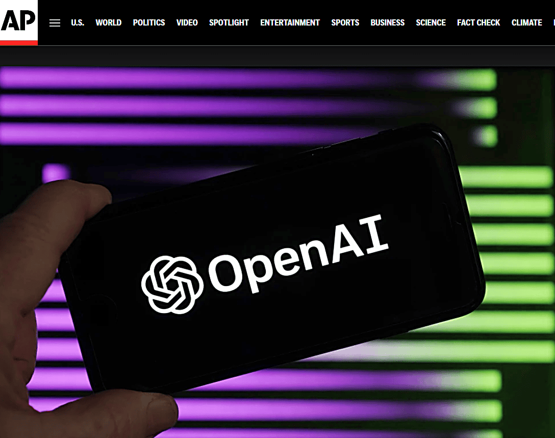 OpenAIがAP通信とライセンス契約 1985年にさかのぼり過去のニュースを利用可能にのサムネイル画像