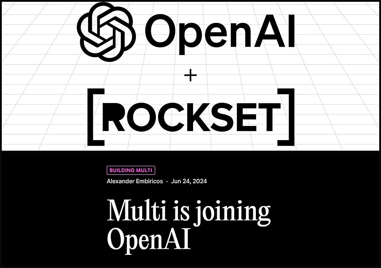 OpenAIが2社買収で企業向けAIサービス強化目指す：検索とデータ分析「Rockset」・Web会議ツール「Multi」のサムネイル画像