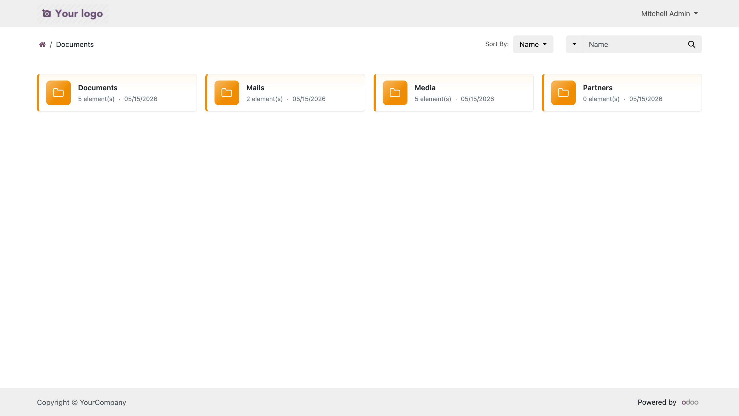 Portal — directory grid