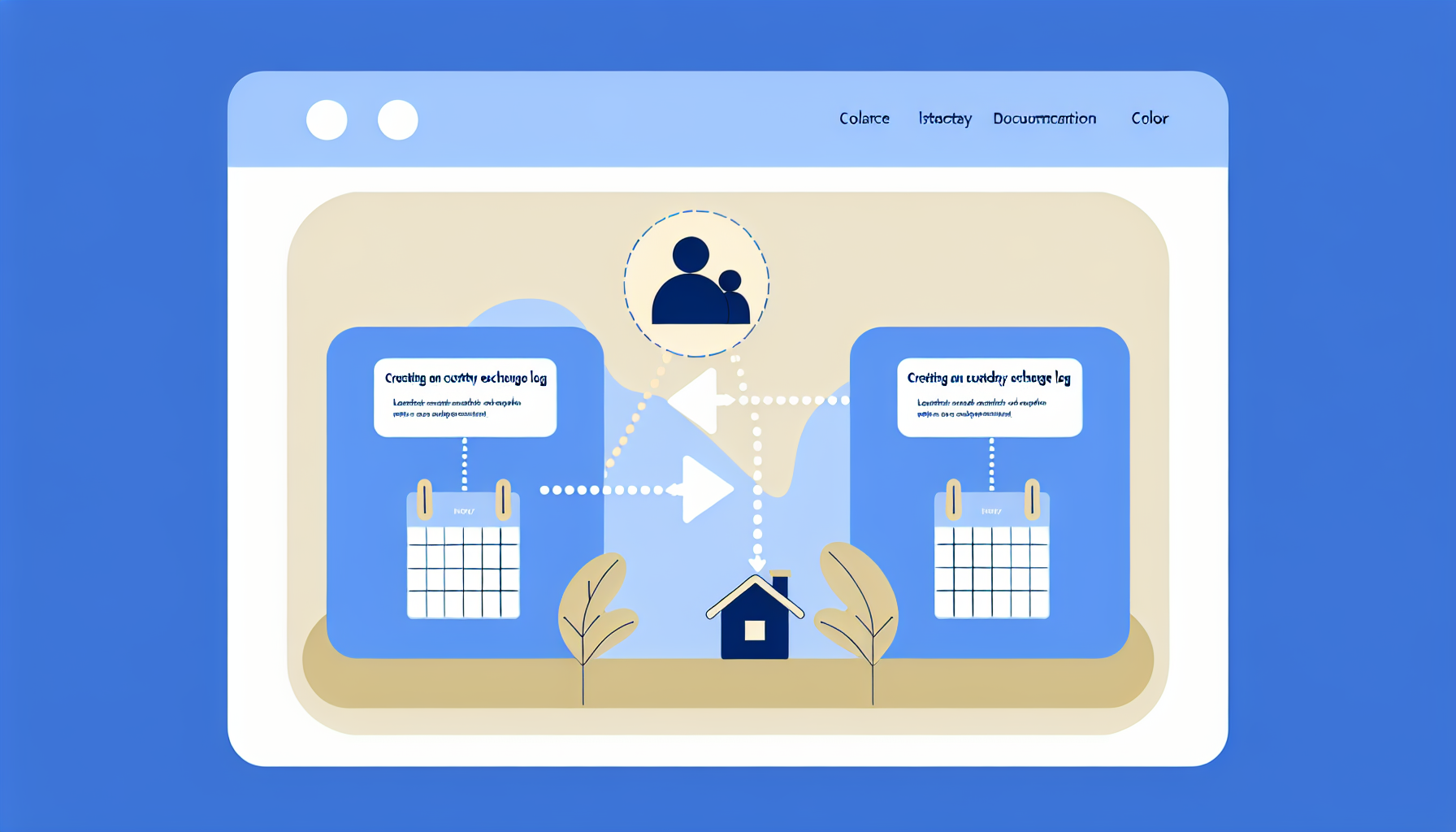 Editorial illustration for Creating an Effective Custody Exchange Log: A Step-by-Step Guide - Custody Schedules guide from CaseTime