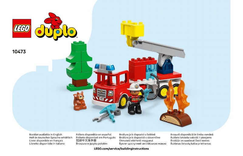 Fire Truck with Hose and Firefighter image 2