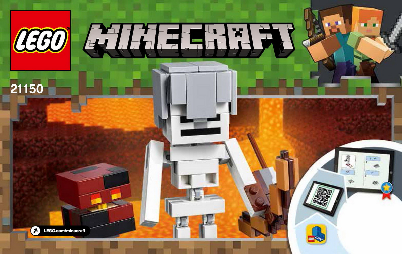 Minecraft Skeleton BigFig with Magma Cube