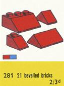 1 x 2 and 3 x 2 Sloping Bricks, Blue image 3