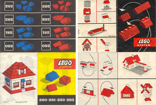 2 x 2 Sloping Roof Bricks, Red image 2