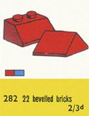 2 x 2 Sloping Roof Bricks, Blue image 3