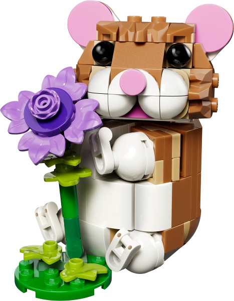 Cute Hamster with a Flower image 3