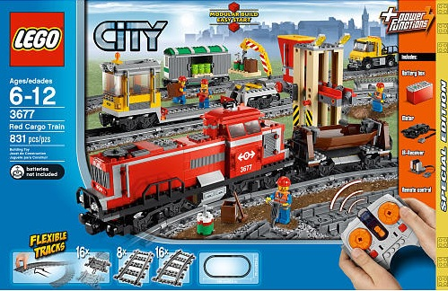 Red Cargo Train image 3