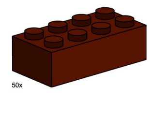 2 x 4 Brown Bricks