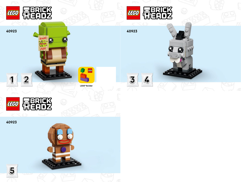 Shrek, Donkey & Gingy Figures