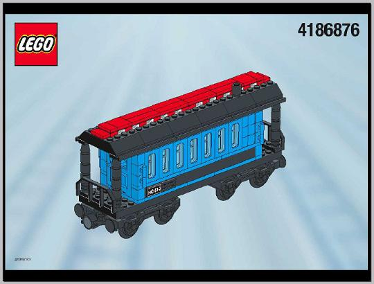 Passenger Wagon Blue (White Box) image 2